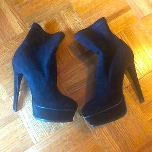 Black Suede Platform heels